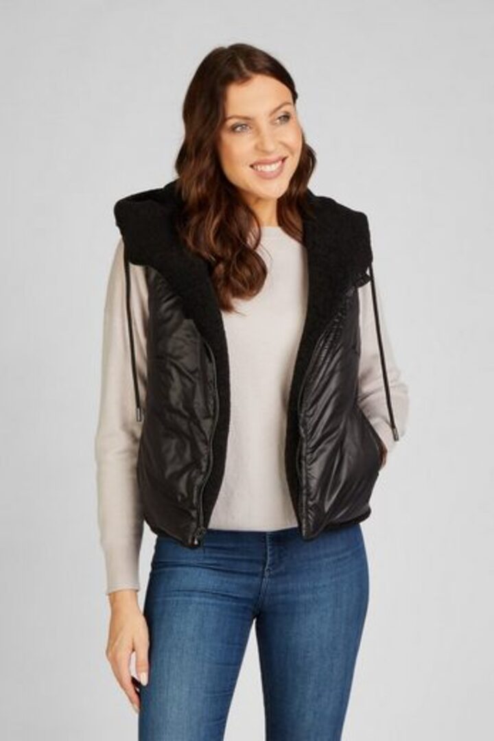 ジャケット・アウター reversible short vest FUNK since 1776 reversible short vest black